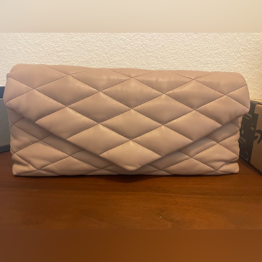YSL oversized clutch. Saint Laurent Sade Leather Clutch